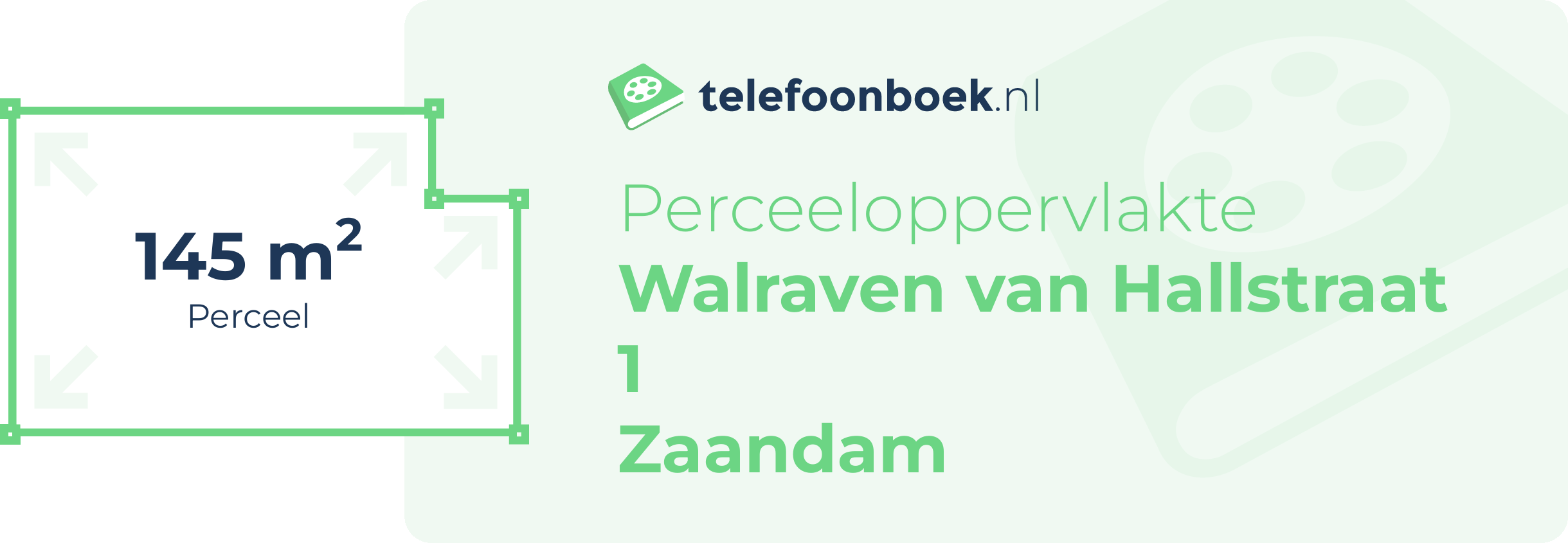 Perceeloppervlakte Walraven Van Hallstraat 1 Zaandam