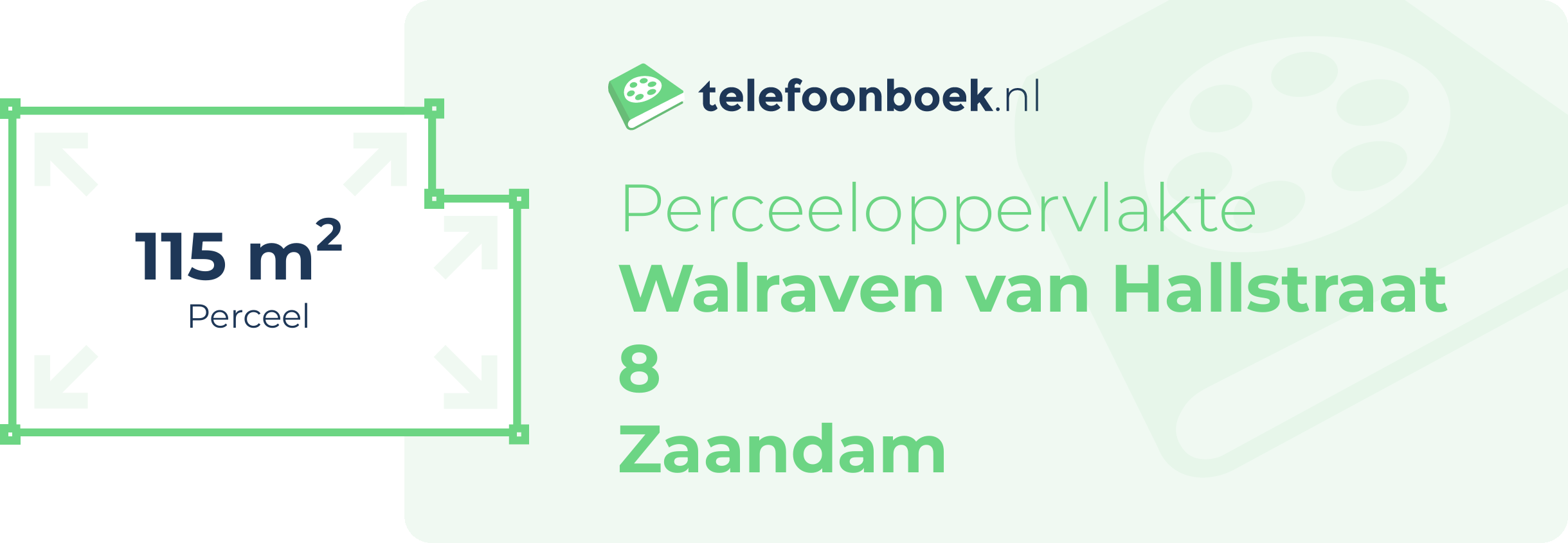 Perceeloppervlakte Walraven Van Hallstraat 8 Zaandam