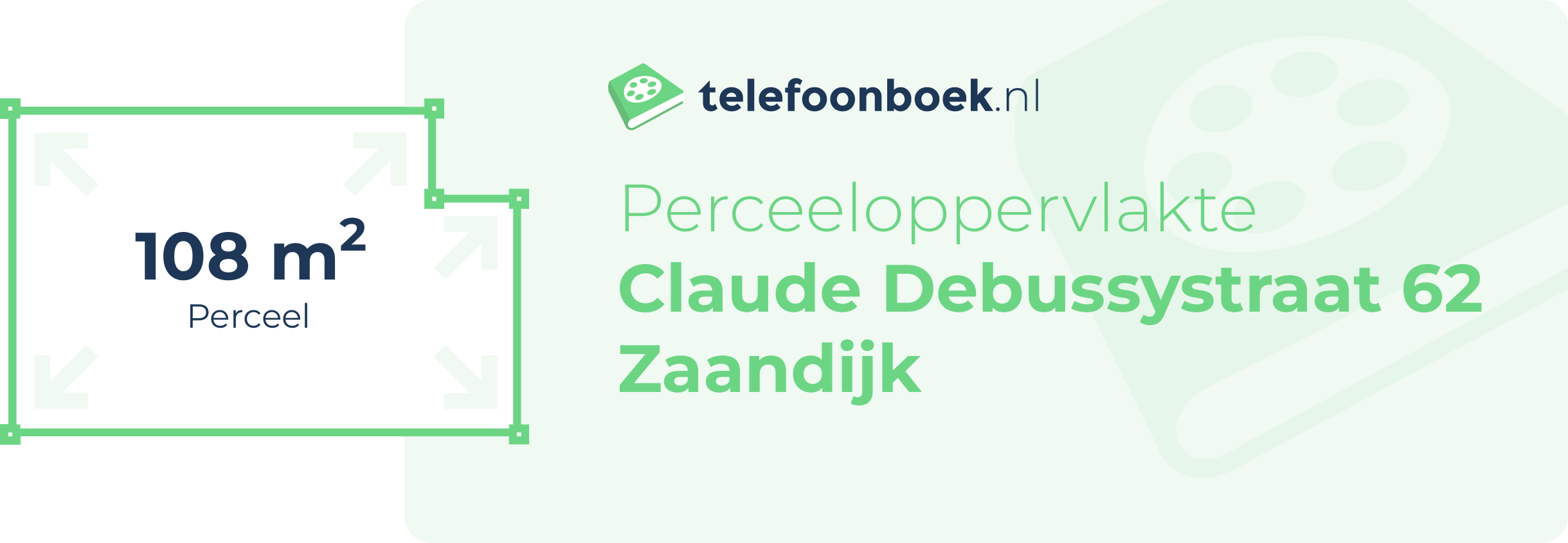 Perceeloppervlakte Claude Debussystraat 62 Zaandijk