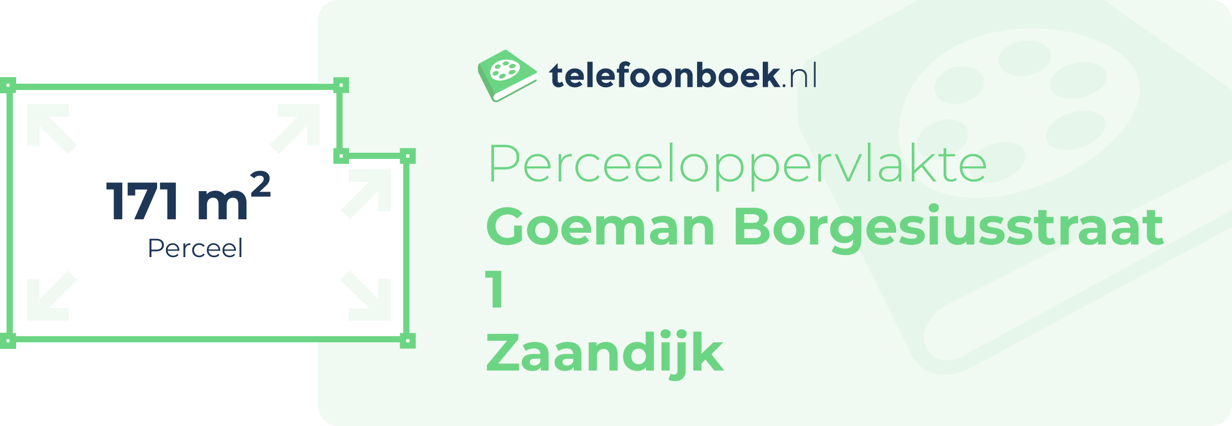 Perceeloppervlakte Goeman Borgesiusstraat 1 Zaandijk