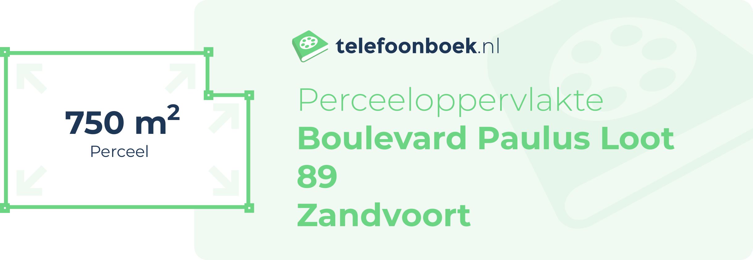 Perceeloppervlakte Boulevard Paulus Loot 89 Zandvoort