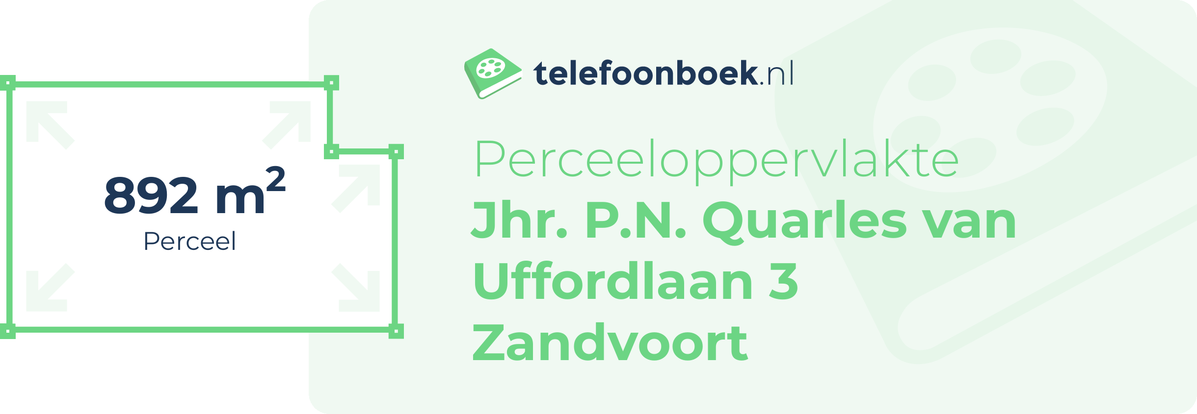 Perceeloppervlakte Jhr. P.N. Quarles Van Uffordlaan 3 Zandvoort