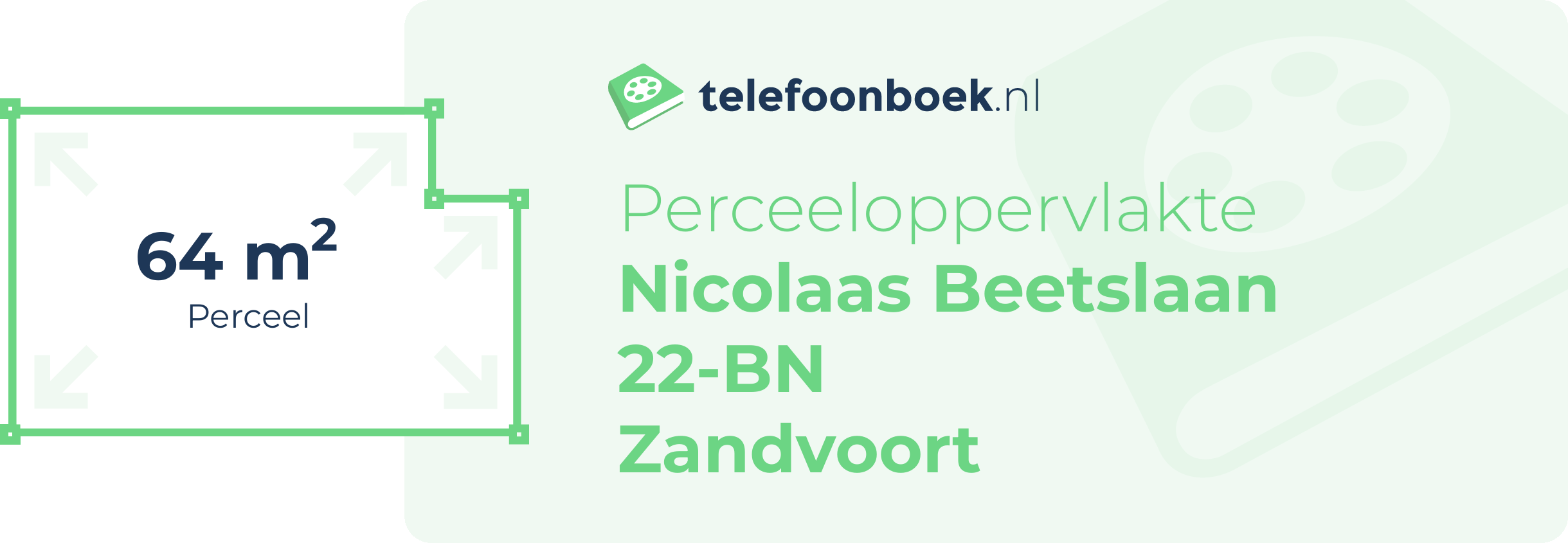 Perceeloppervlakte Nicolaas Beetslaan 22-BN Zandvoort