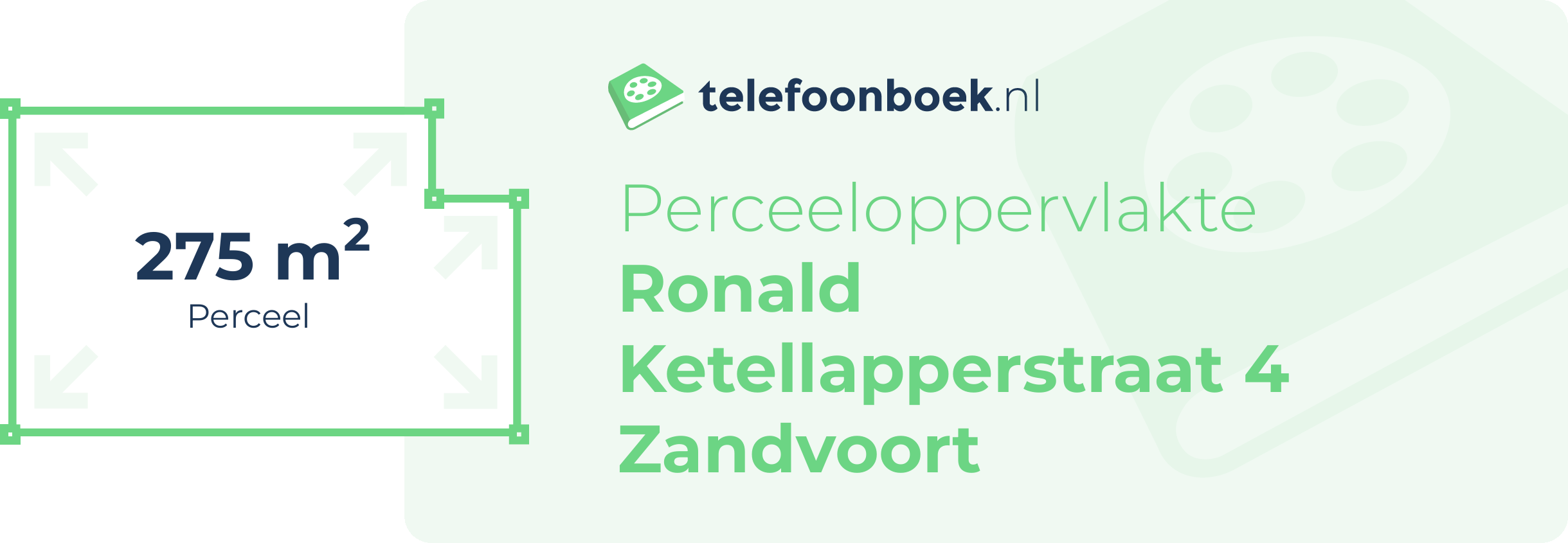 Perceeloppervlakte Ronald Ketellapperstraat 4 Zandvoort