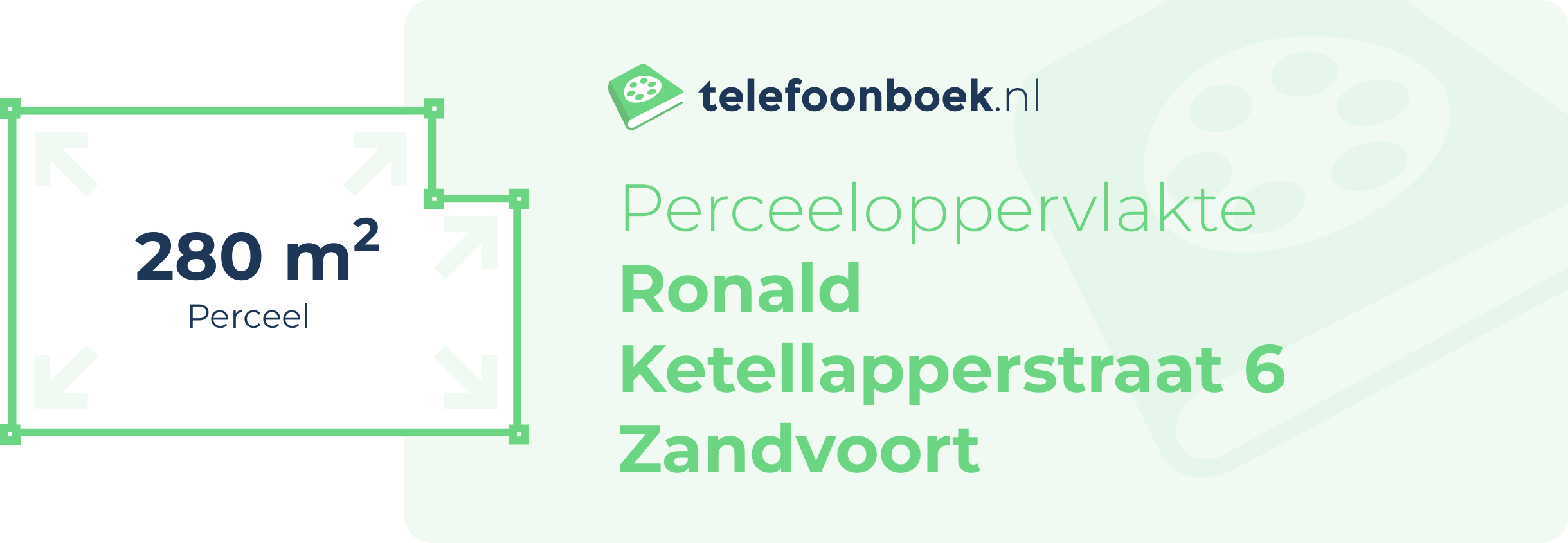 Perceeloppervlakte Ronald Ketellapperstraat 6 Zandvoort