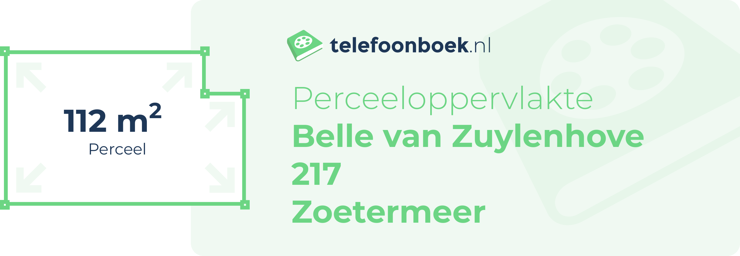 Perceeloppervlakte Belle Van Zuylenhove 217 Zoetermeer