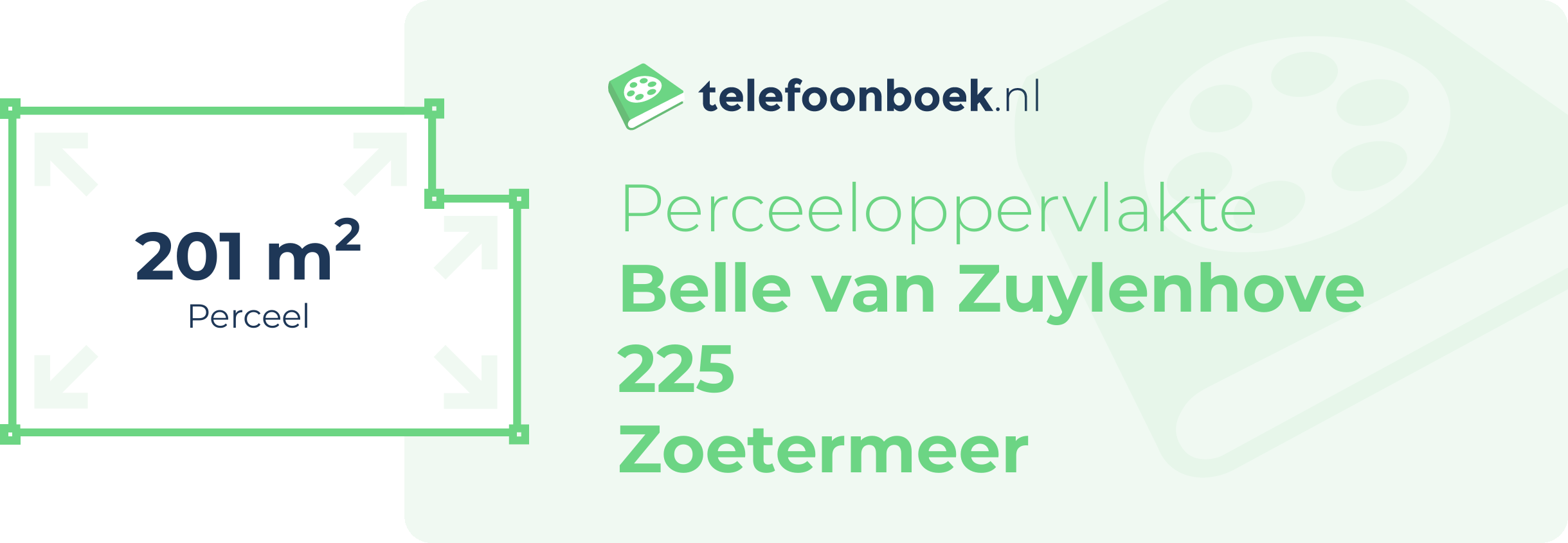 Perceeloppervlakte Belle Van Zuylenhove 225 Zoetermeer