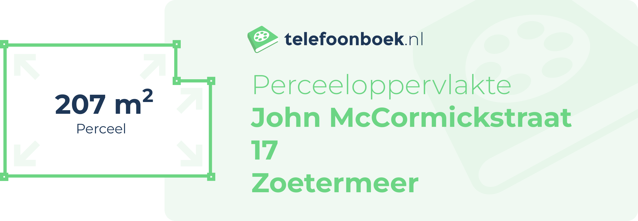 Perceeloppervlakte John McCormickstraat 17 Zoetermeer