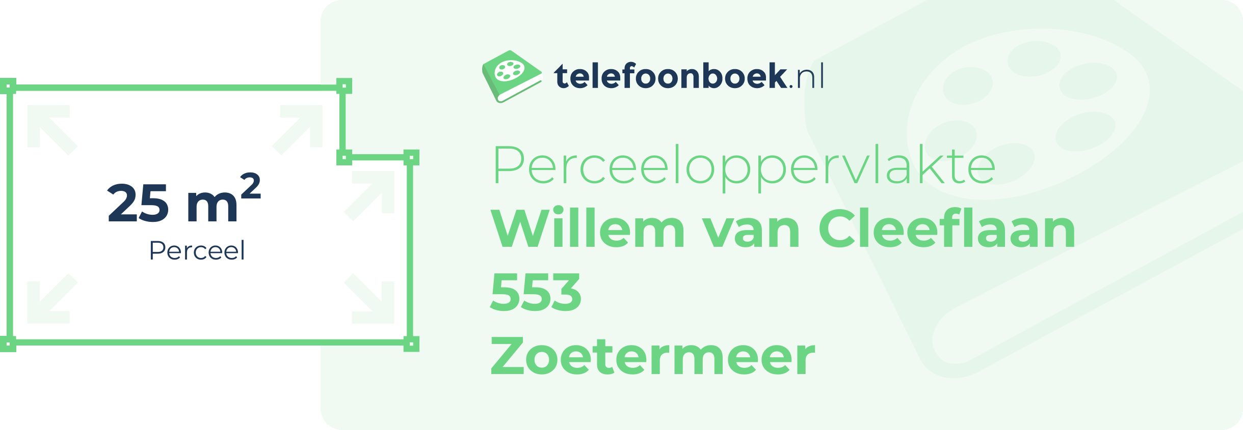 Perceeloppervlakte Willem Van Cleeflaan 553 Zoetermeer