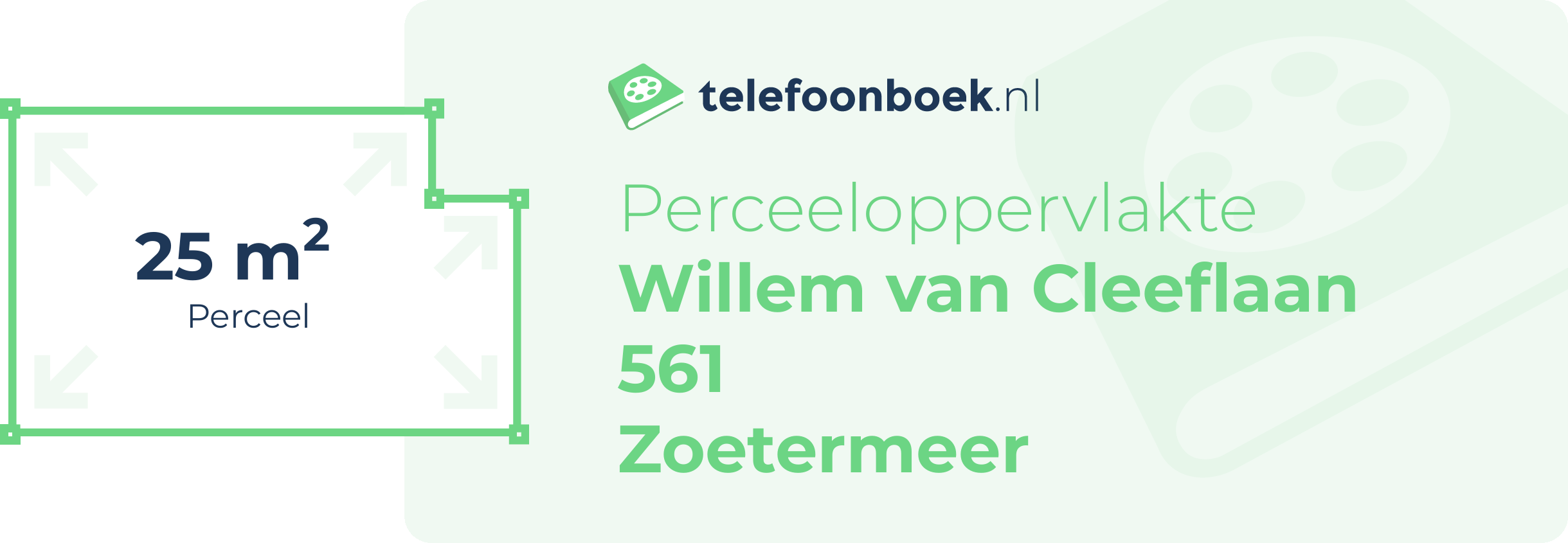 Perceeloppervlakte Willem Van Cleeflaan 561 Zoetermeer