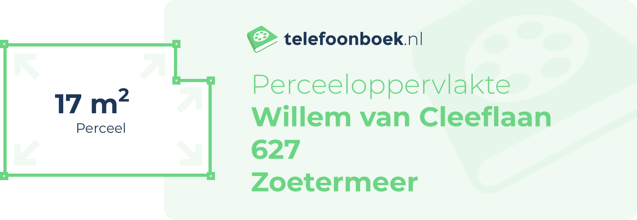 Perceeloppervlakte Willem Van Cleeflaan 627 Zoetermeer