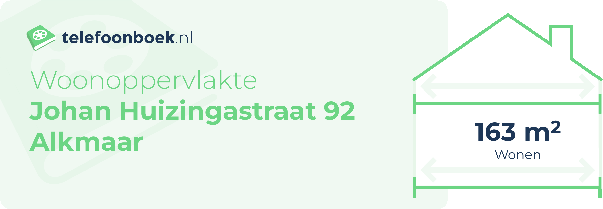 Woonoppervlakte Johan Huizingastraat 92 Alkmaar