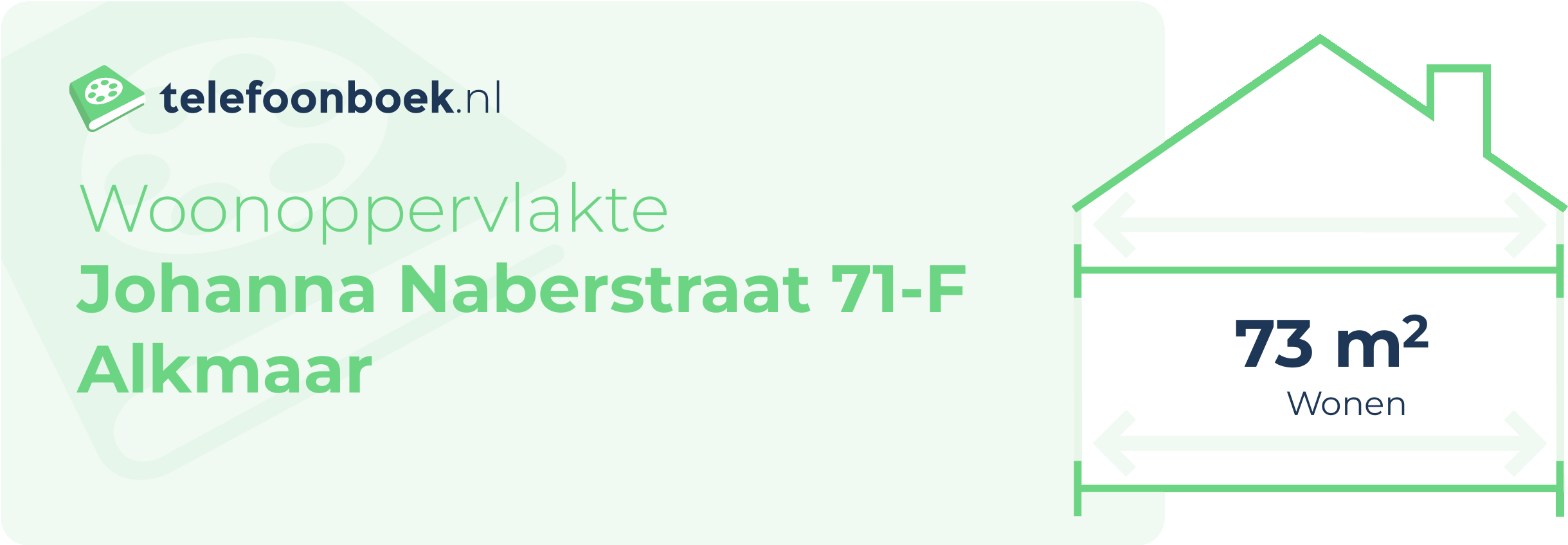 Woonoppervlakte Johanna Naberstraat 71-F Alkmaar