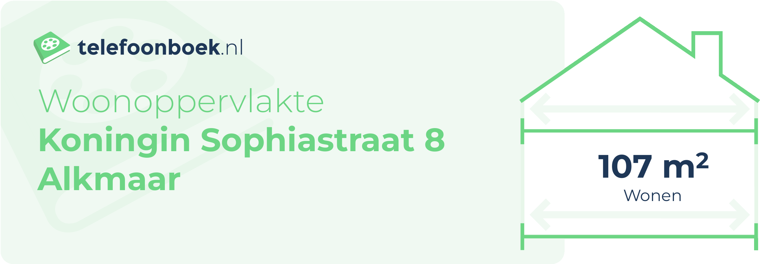 Woonoppervlakte Koningin Sophiastraat 8 Alkmaar