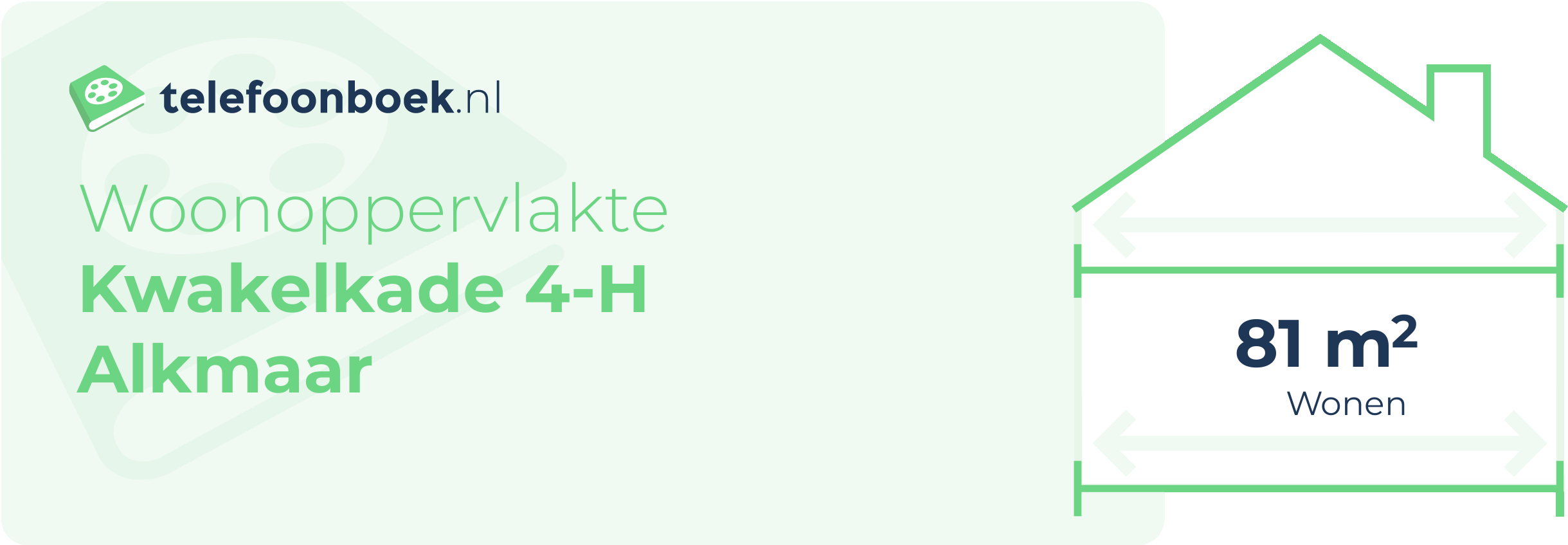 Woonoppervlakte Kwakelkade 4-H Alkmaar