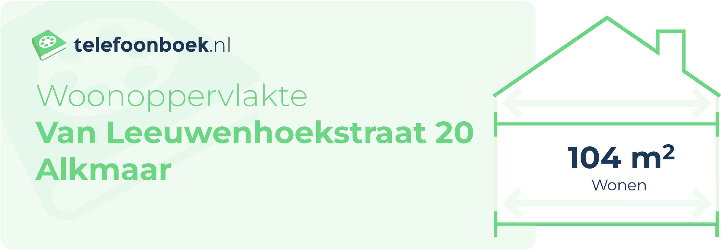 Woonoppervlakte Van Leeuwenhoekstraat 20 Alkmaar