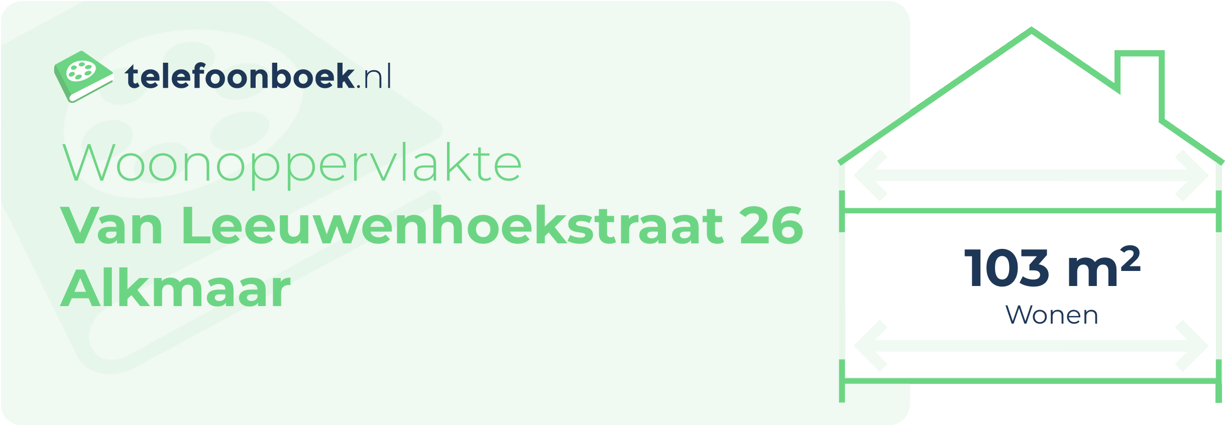 Woonoppervlakte Van Leeuwenhoekstraat 26 Alkmaar