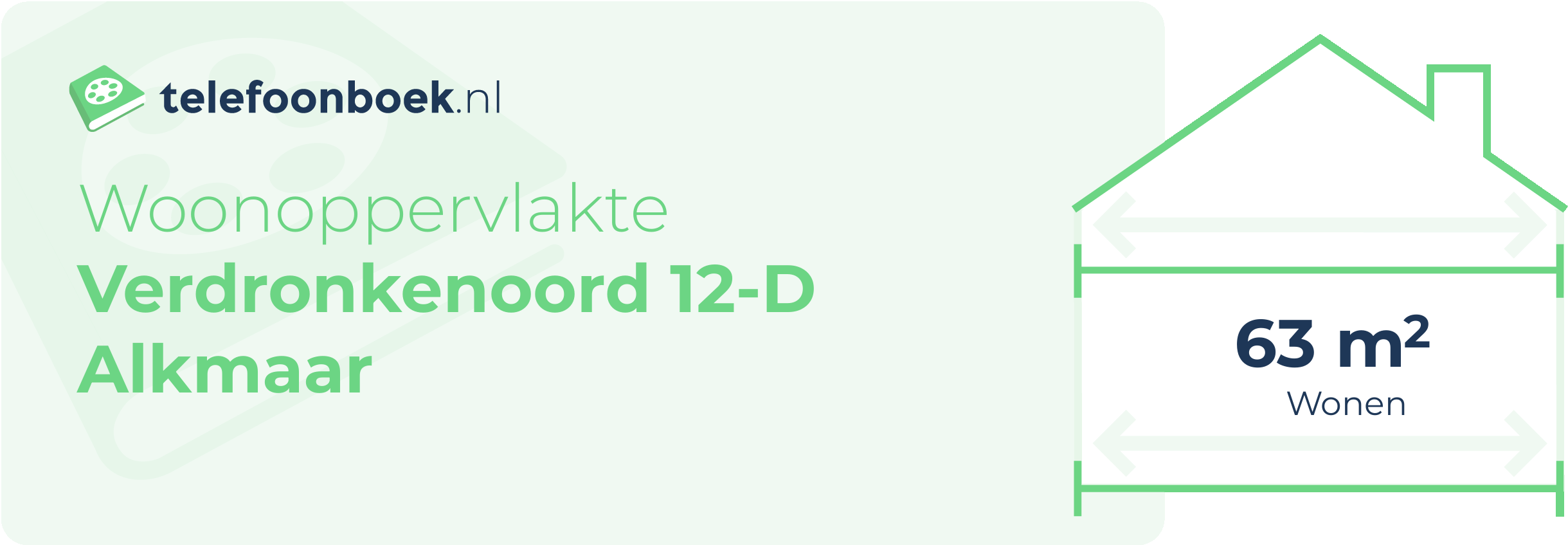 Woonoppervlakte Verdronkenoord 12-D Alkmaar