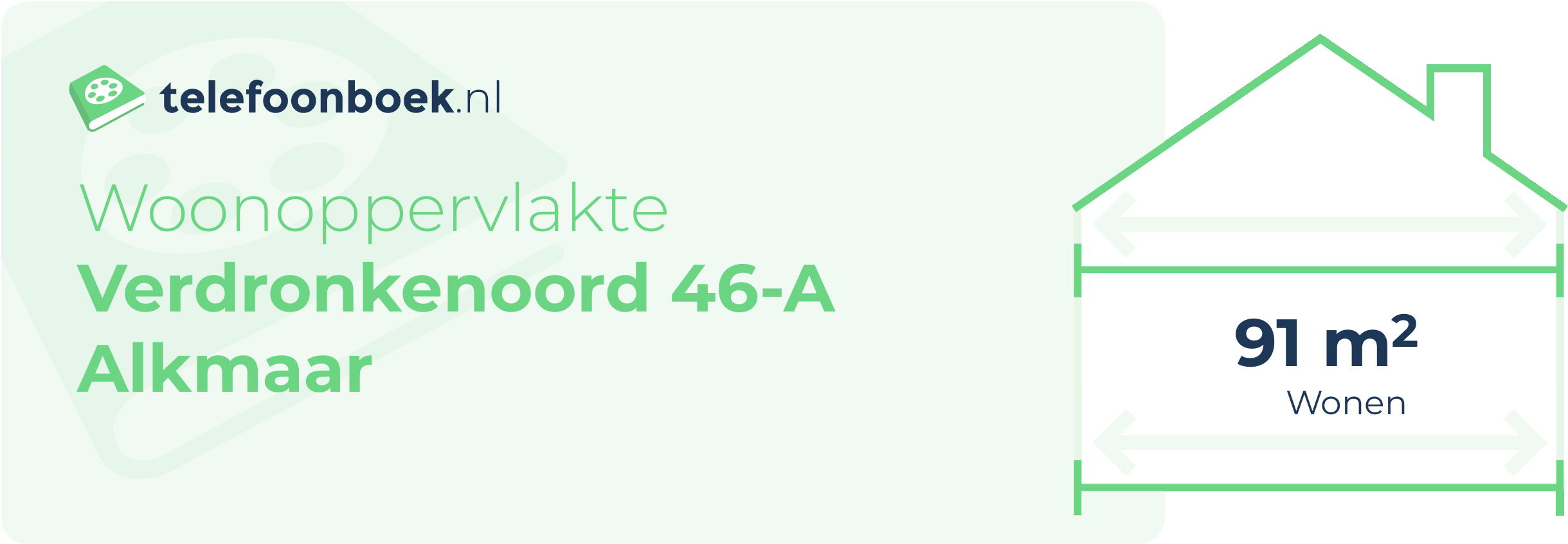 Woonoppervlakte Verdronkenoord 46-A Alkmaar