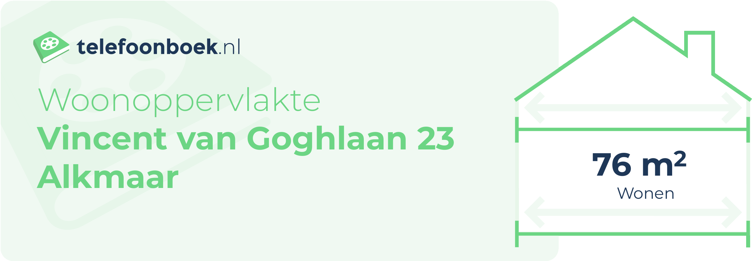 Woonoppervlakte Vincent Van Goghlaan 23 Alkmaar