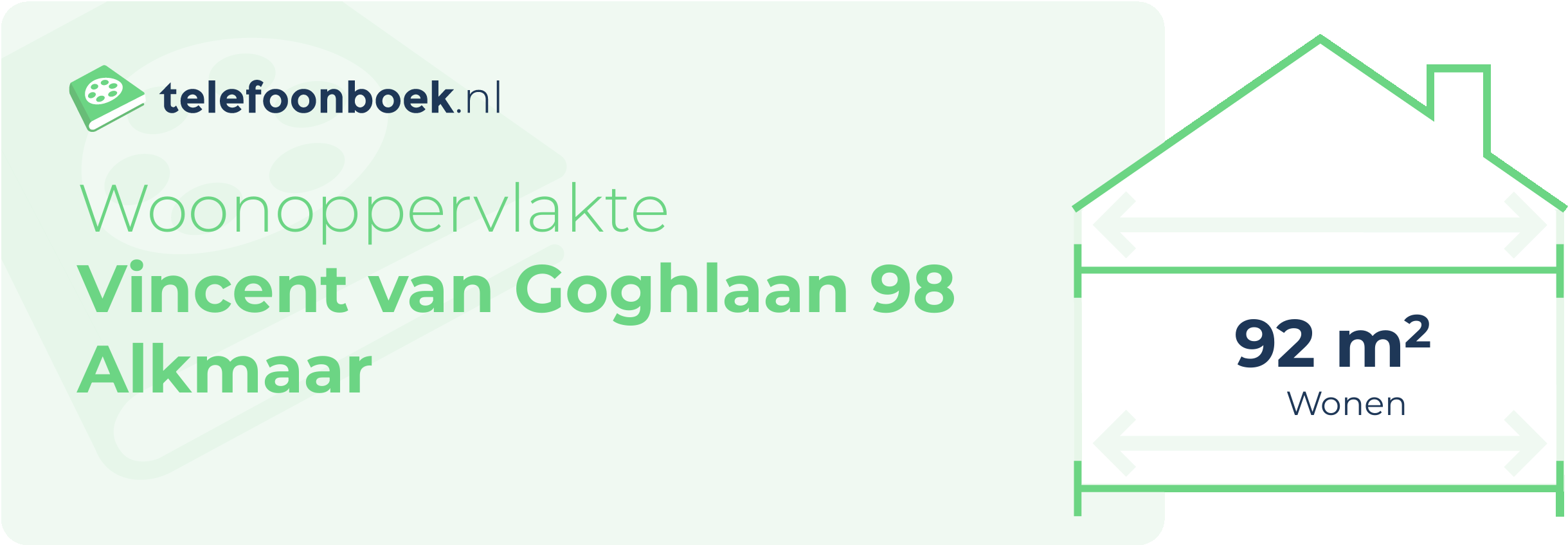 Woonoppervlakte Vincent Van Goghlaan 98 Alkmaar