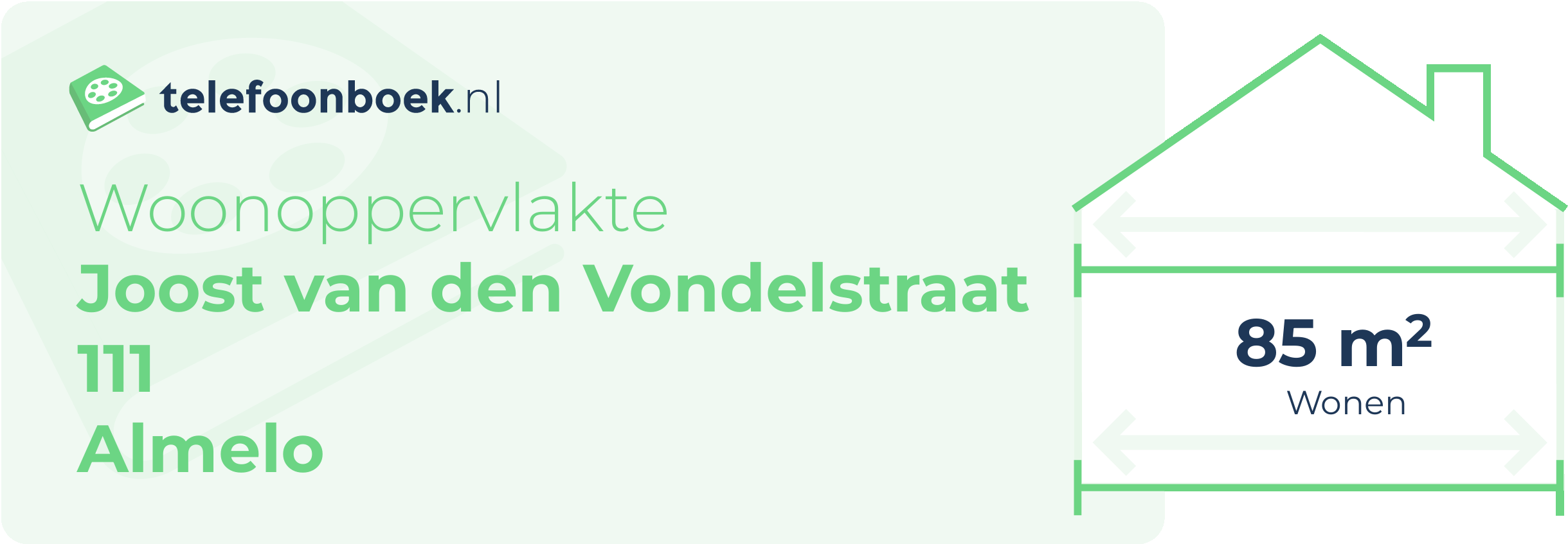 Woonoppervlakte Joost Van Den Vondelstraat 111 Almelo