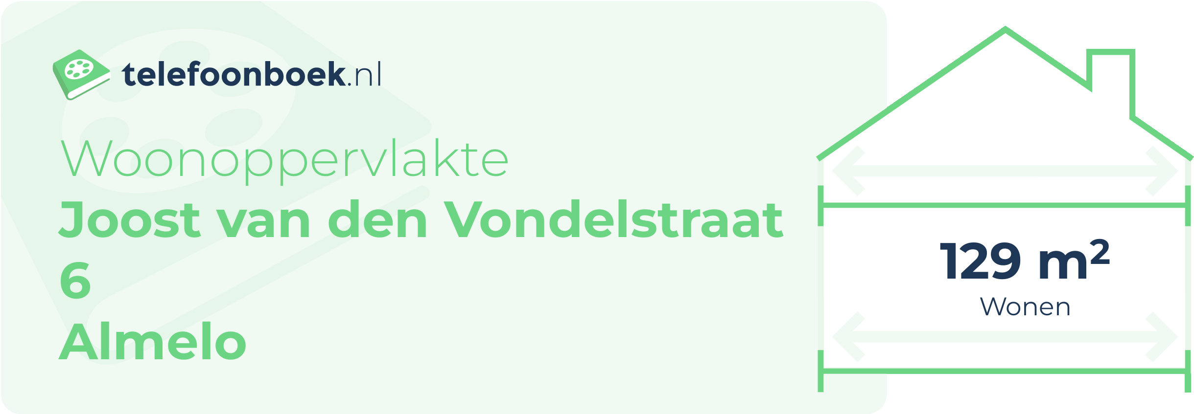 Woonoppervlakte Joost Van Den Vondelstraat 6 Almelo