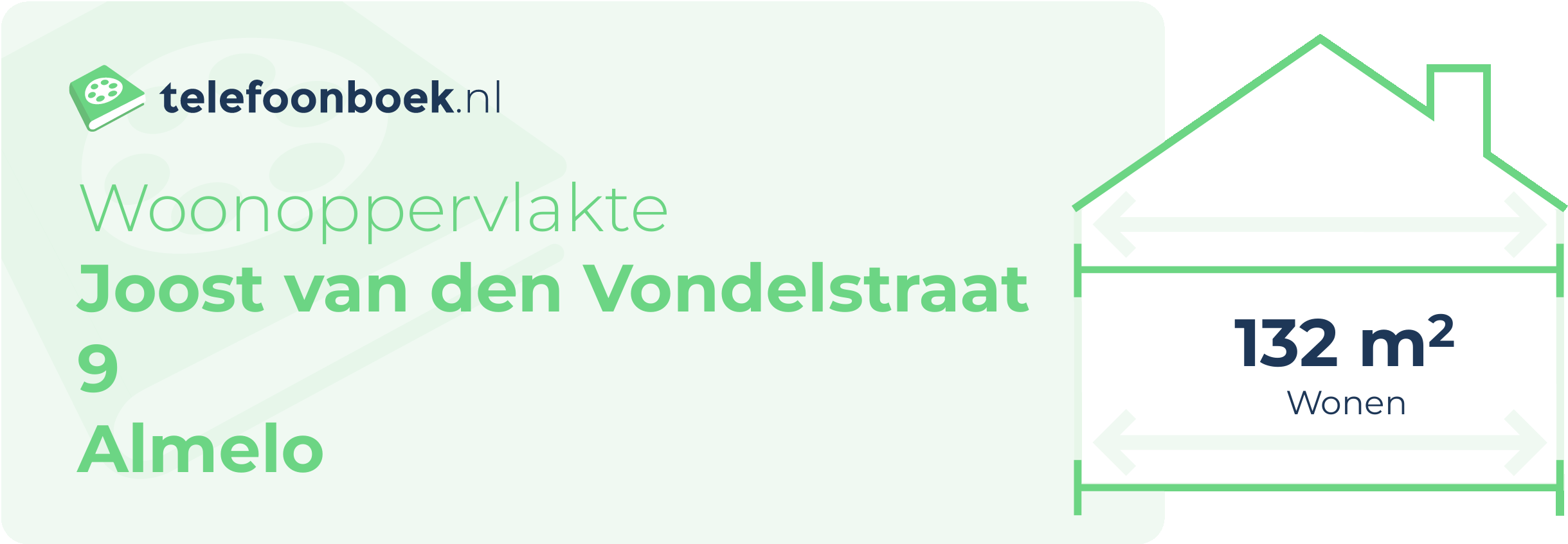 Woonoppervlakte Joost Van Den Vondelstraat 9 Almelo