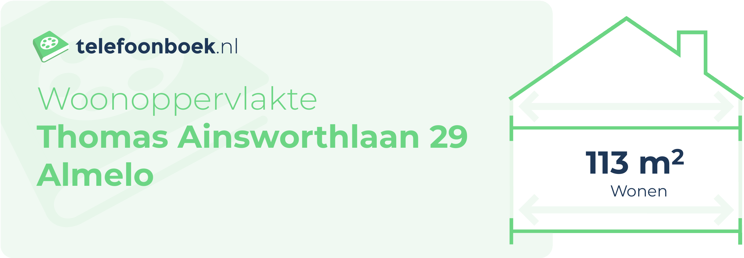 Woonoppervlakte Thomas Ainsworthlaan 29 Almelo