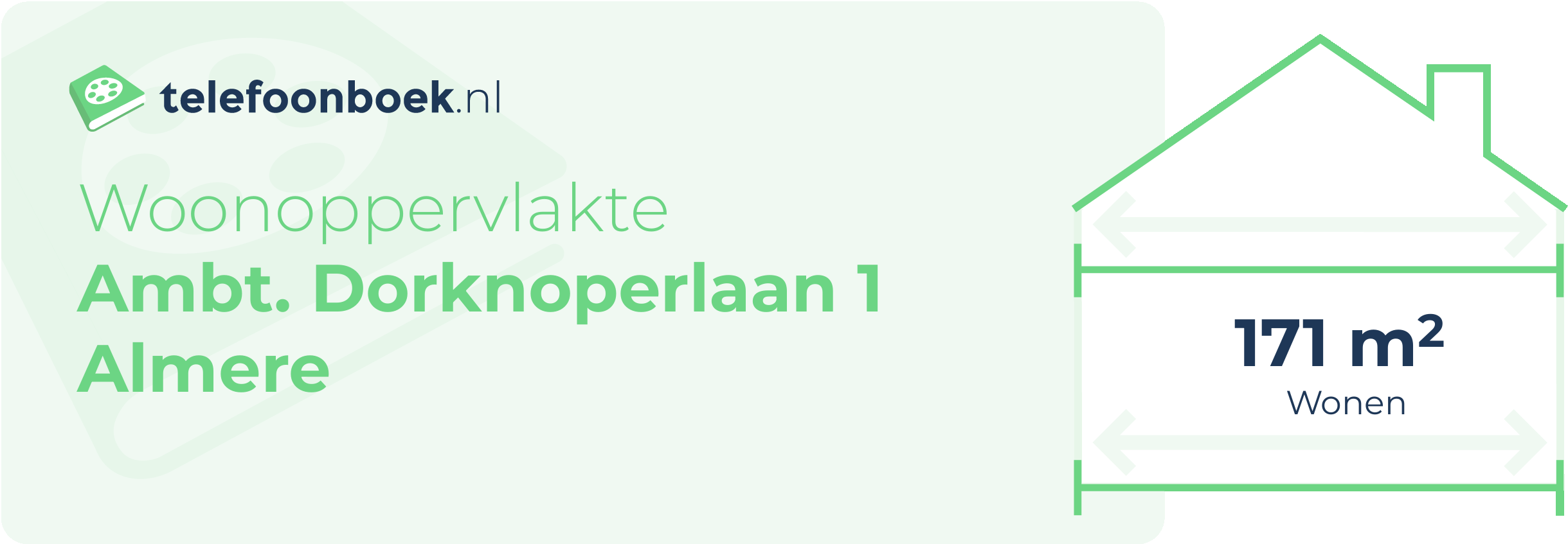 Woonoppervlakte Ambt. Dorknoperlaan 1 Almere