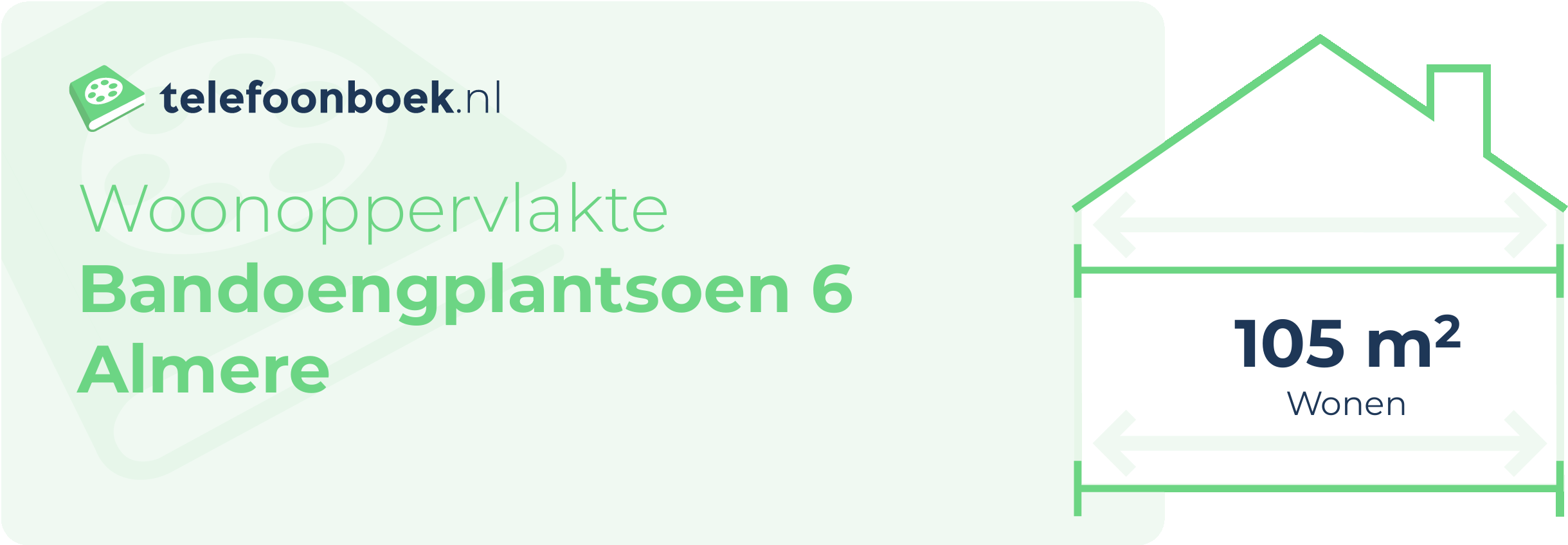 Woonoppervlakte Bandoengplantsoen 6 Almere