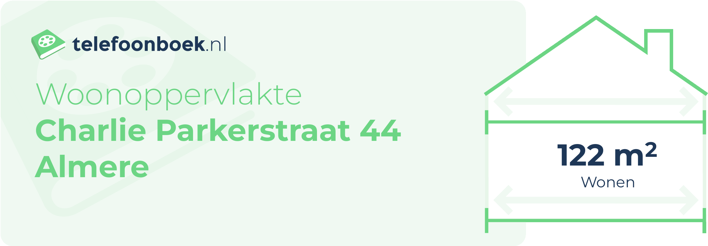 Woonoppervlakte Charlie Parkerstraat 44 Almere