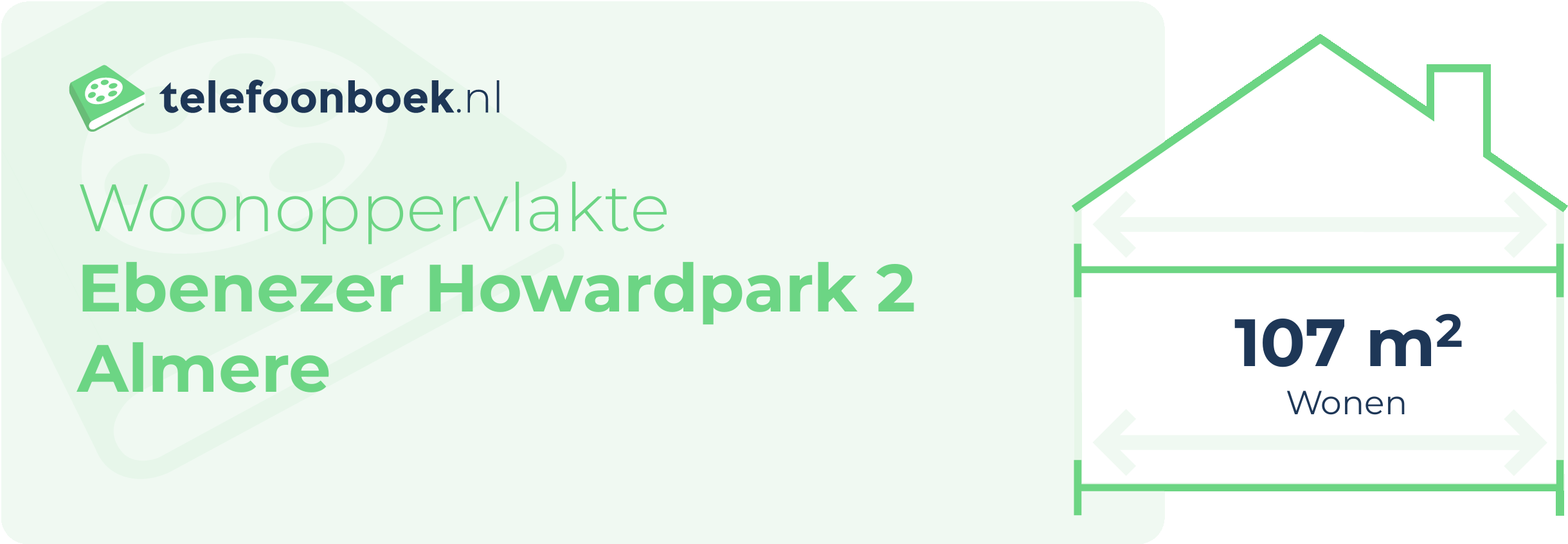 Woonoppervlakte Ebenezer Howardpark 2 Almere