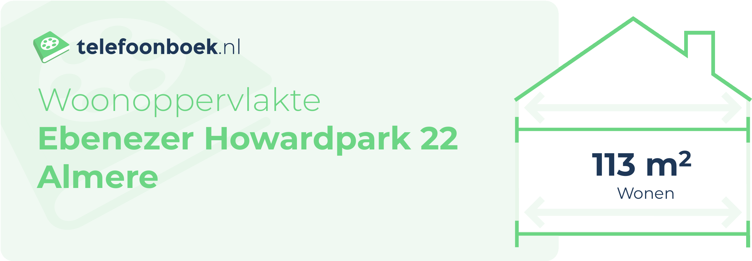 Woonoppervlakte Ebenezer Howardpark 22 Almere