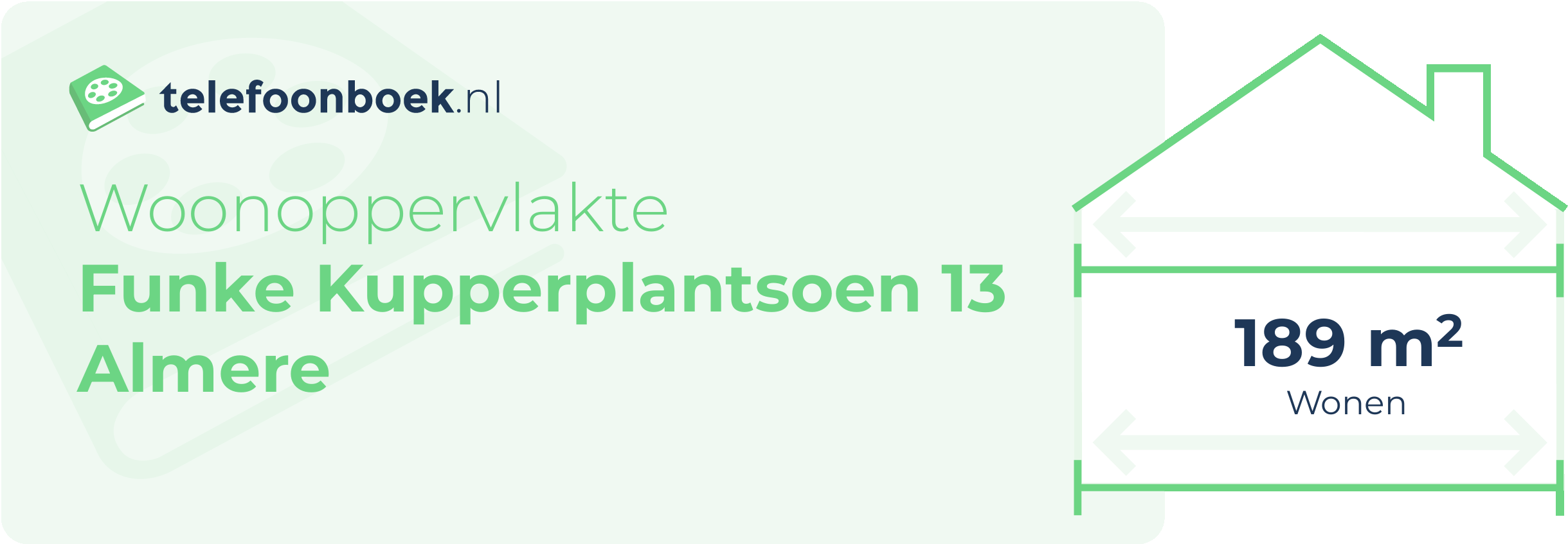 Woonoppervlakte Funke Kupperplantsoen 13 Almere