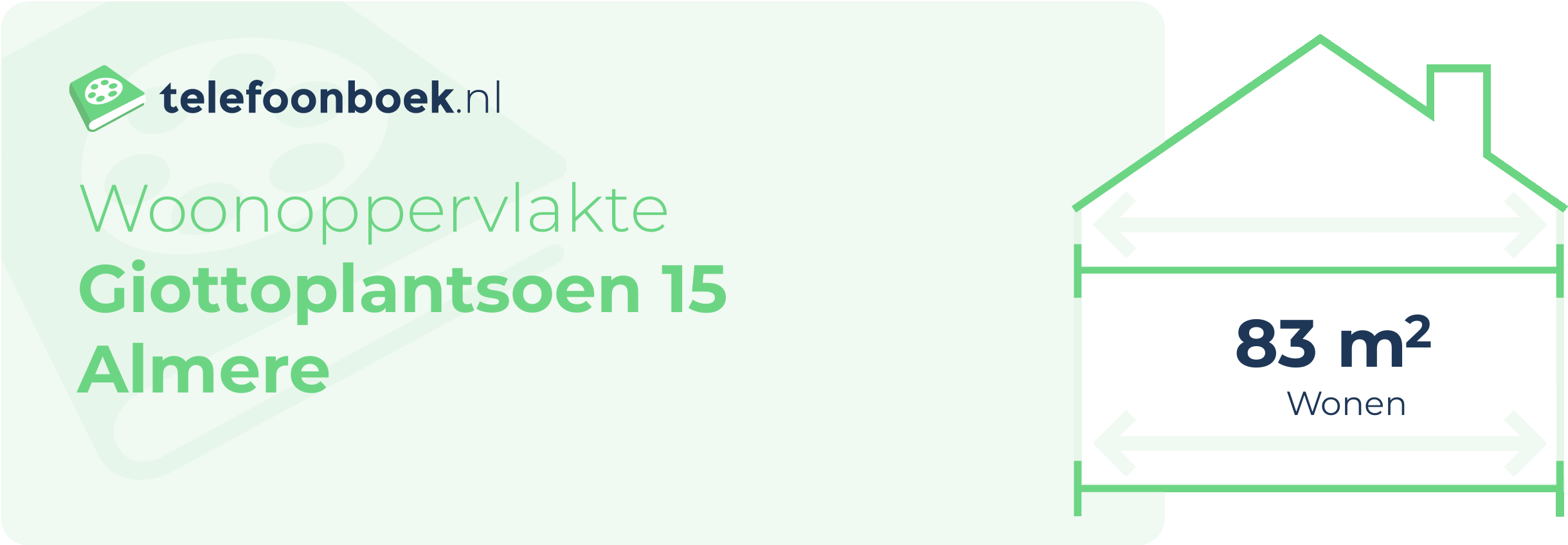 Woonoppervlakte Giottoplantsoen 15 Almere