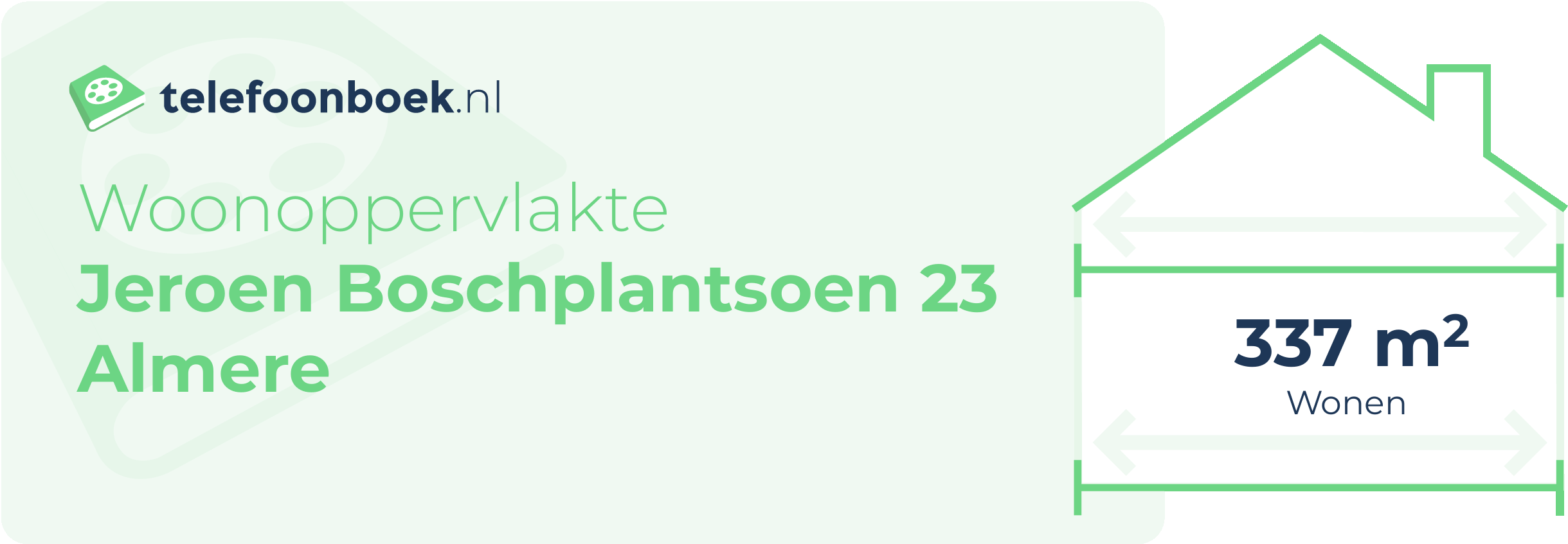 Woonoppervlakte Jeroen Boschplantsoen 23 Almere