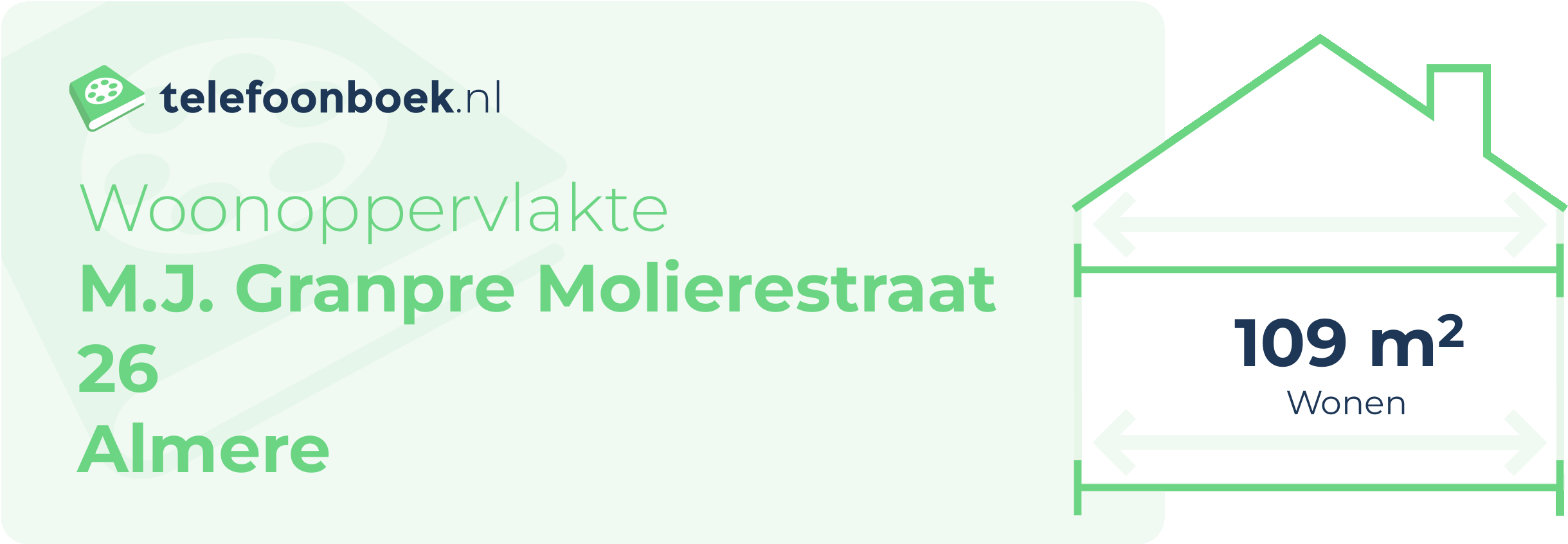 Woonoppervlakte M.J. Granpre Molierestraat 26 Almere