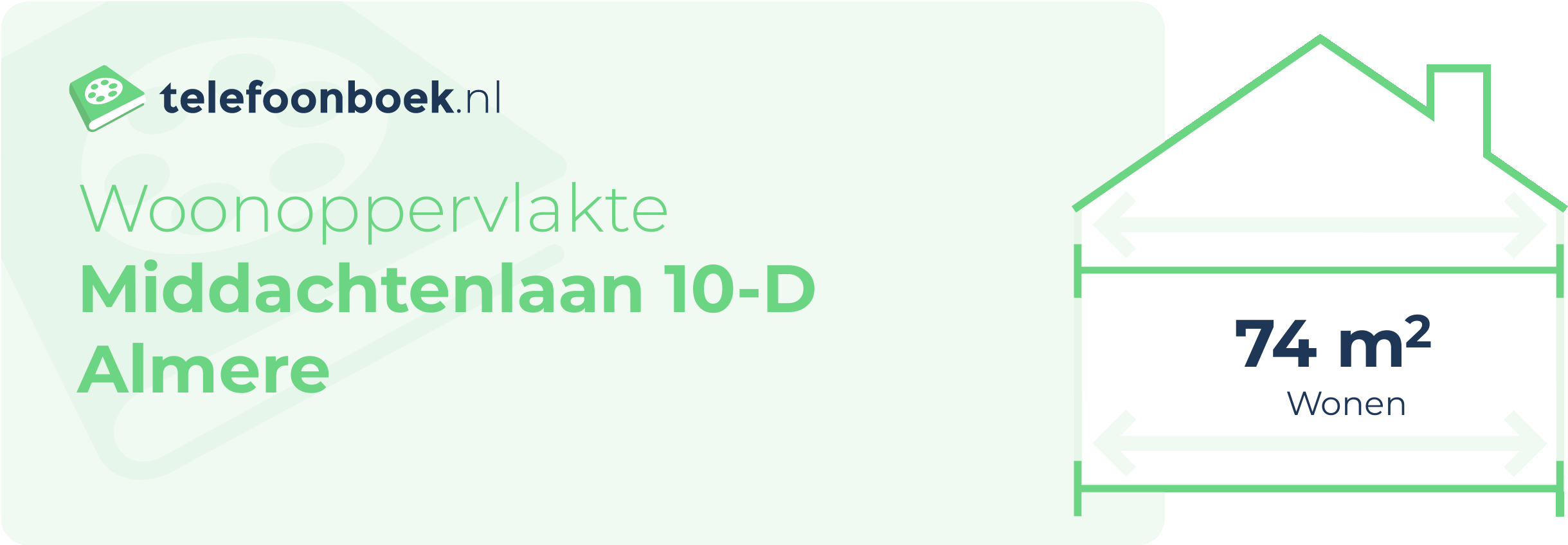 Woonoppervlakte Middachtenlaan 10-D Almere