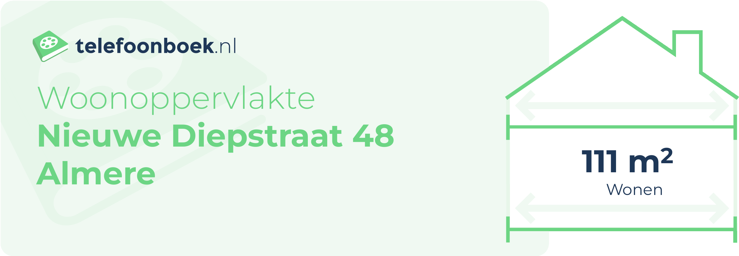 Woonoppervlakte Nieuwe Diepstraat 48 Almere