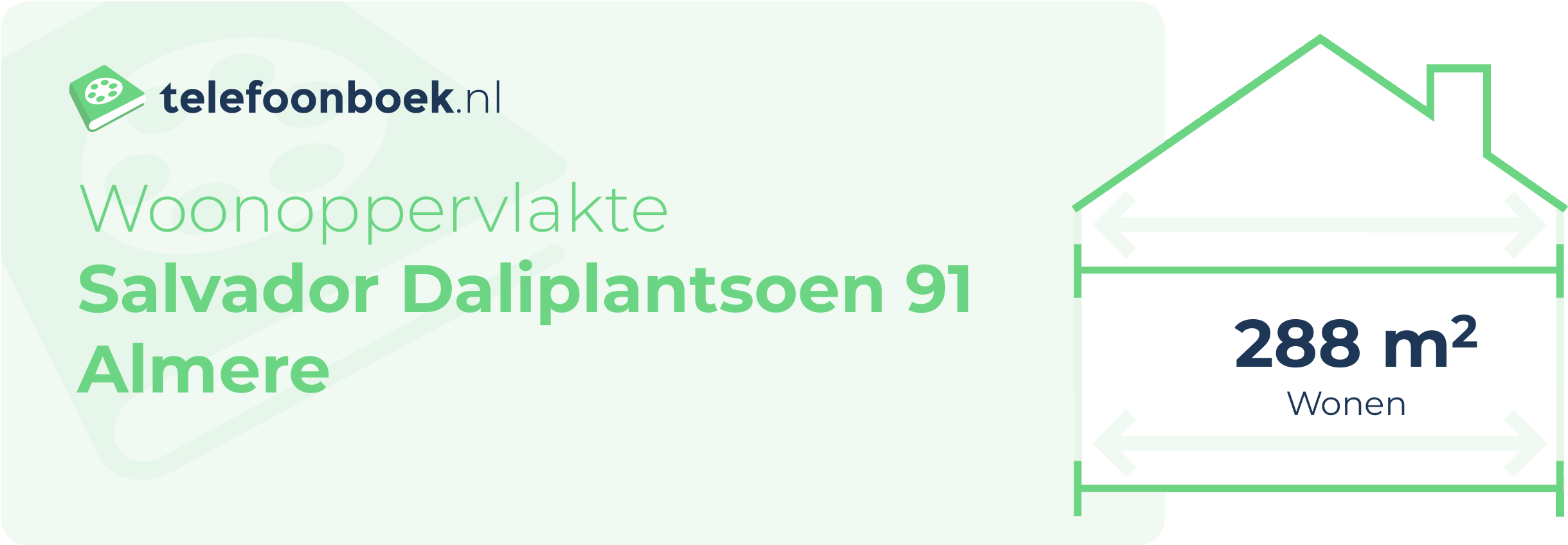 Woonoppervlakte Salvador Daliplantsoen 91 Almere