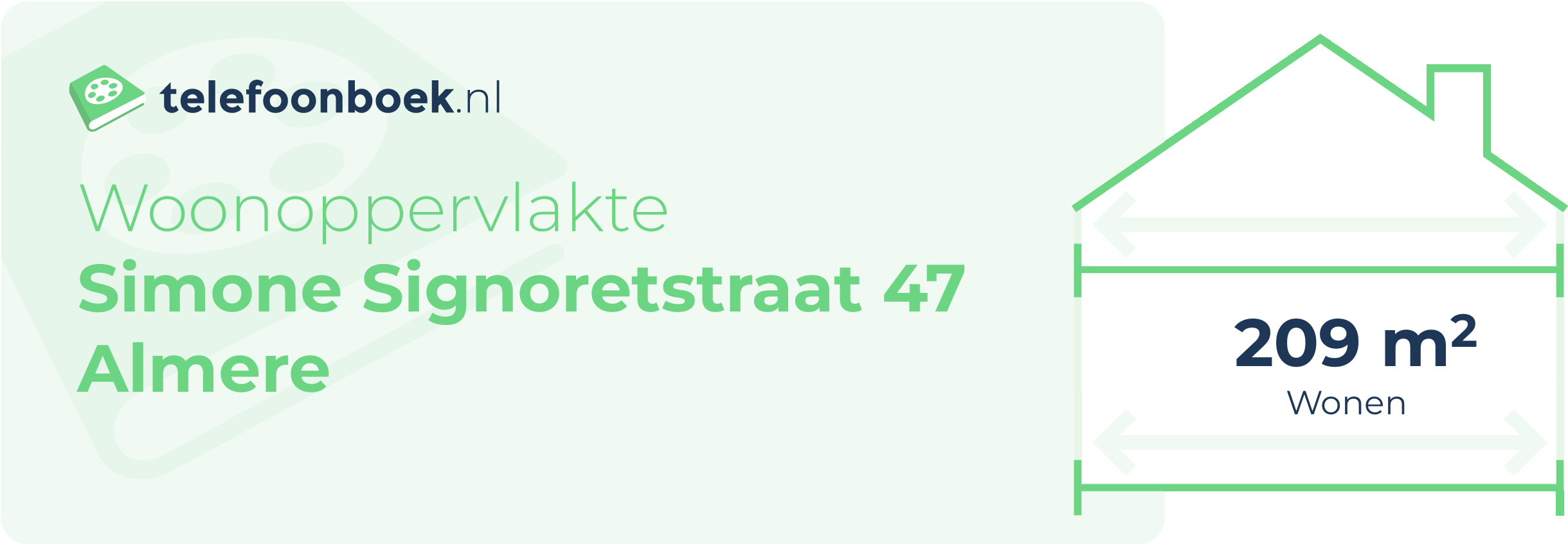 Woonoppervlakte Simone Signoretstraat 47 Almere