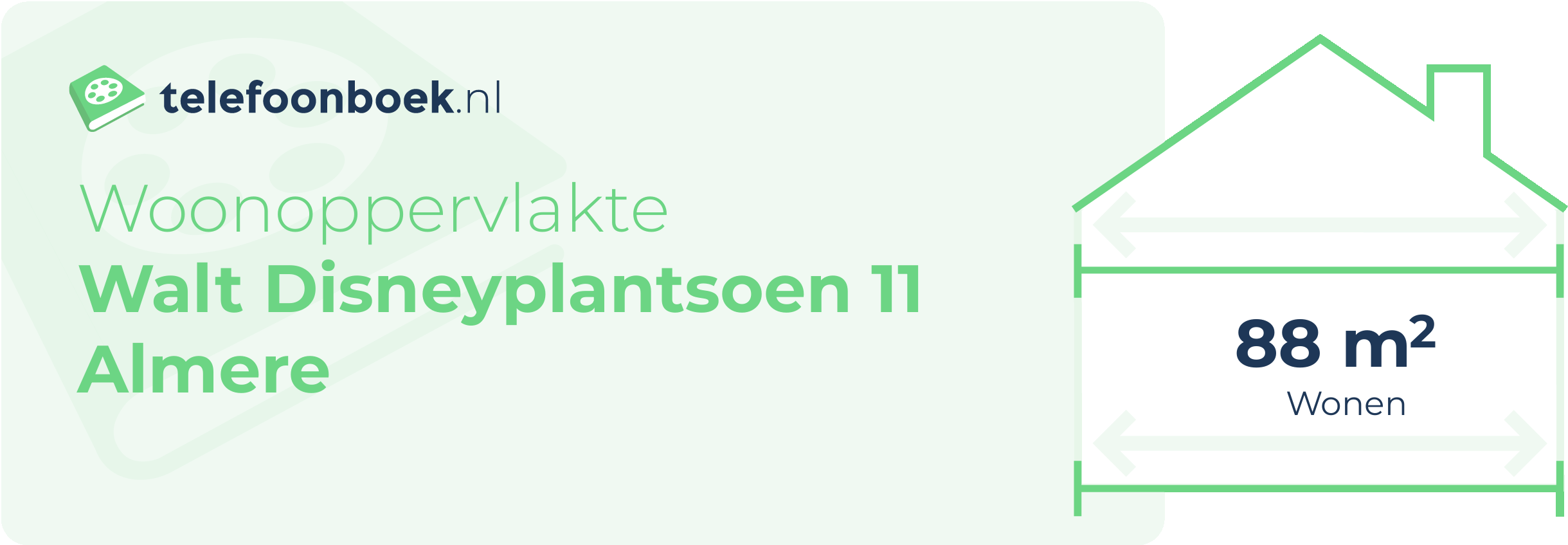 Woonoppervlakte Walt Disneyplantsoen 11 Almere