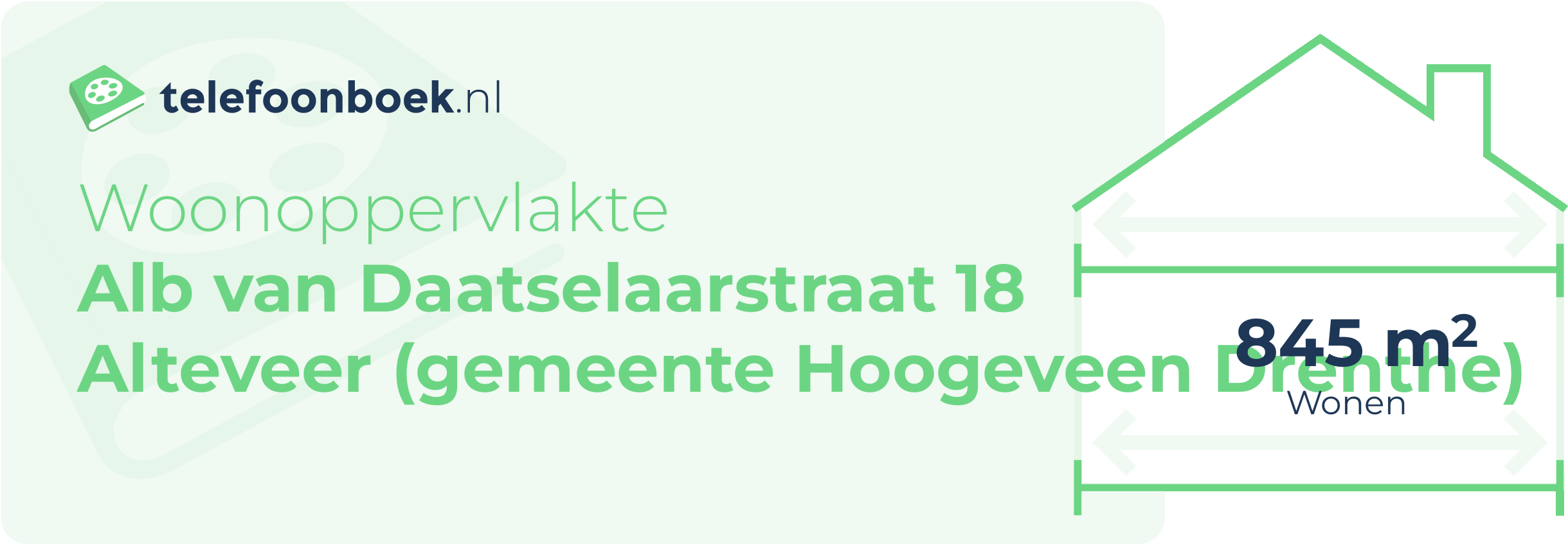 Woonoppervlakte Alb Van Daatselaarstraat 18 Alteveer (gemeente Hoogeveen Drenthe)