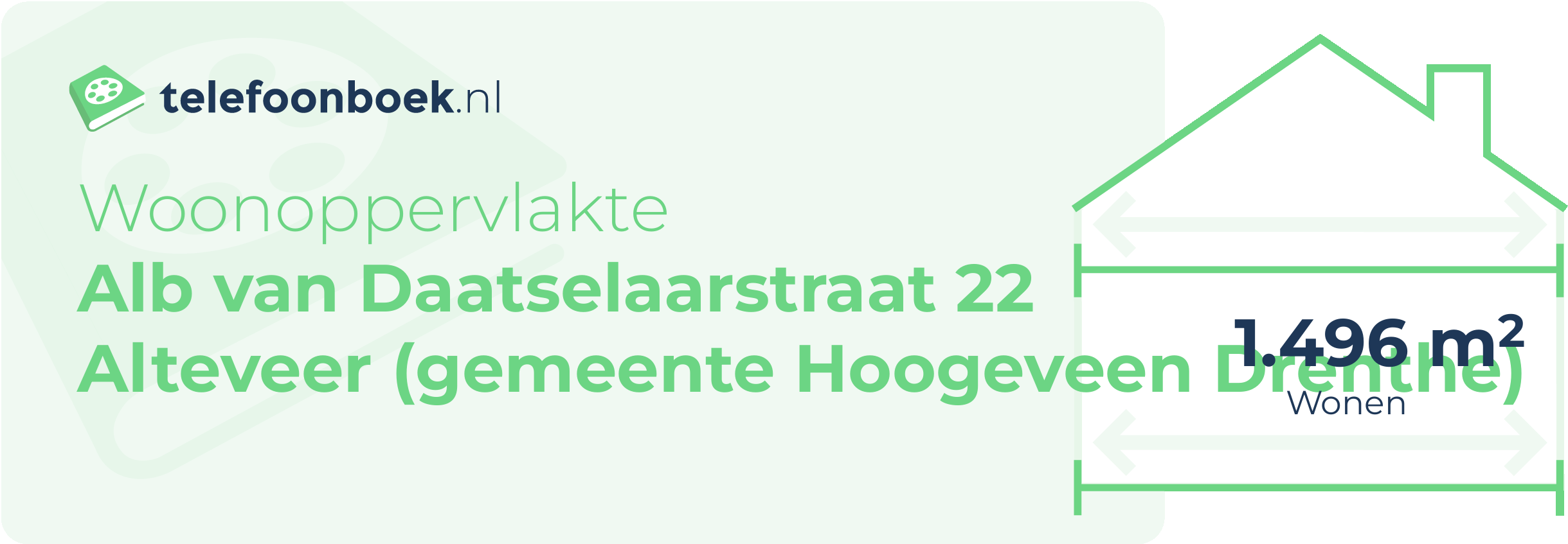 Woonoppervlakte Alb Van Daatselaarstraat 22 Alteveer (gemeente Hoogeveen Drenthe)