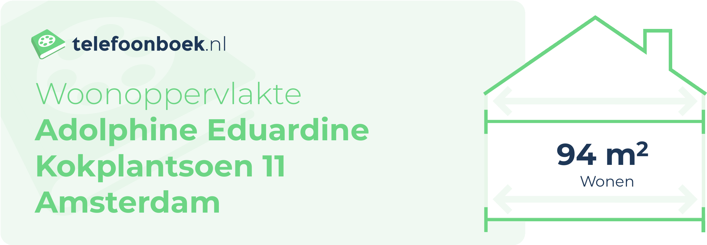 Woonoppervlakte Adolphine Eduardine Kokplantsoen 11 Amsterdam