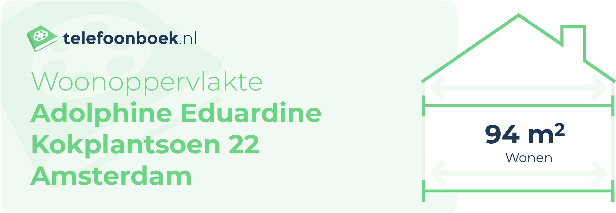Woonoppervlakte Adolphine Eduardine Kokplantsoen 22 Amsterdam