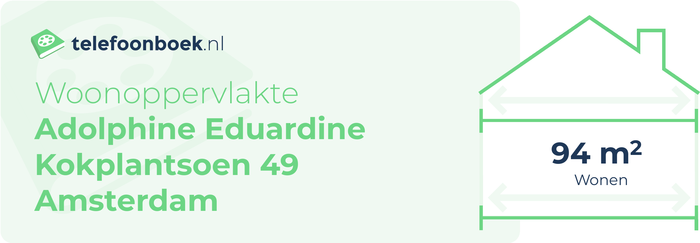 Woonoppervlakte Adolphine Eduardine Kokplantsoen 49 Amsterdam
