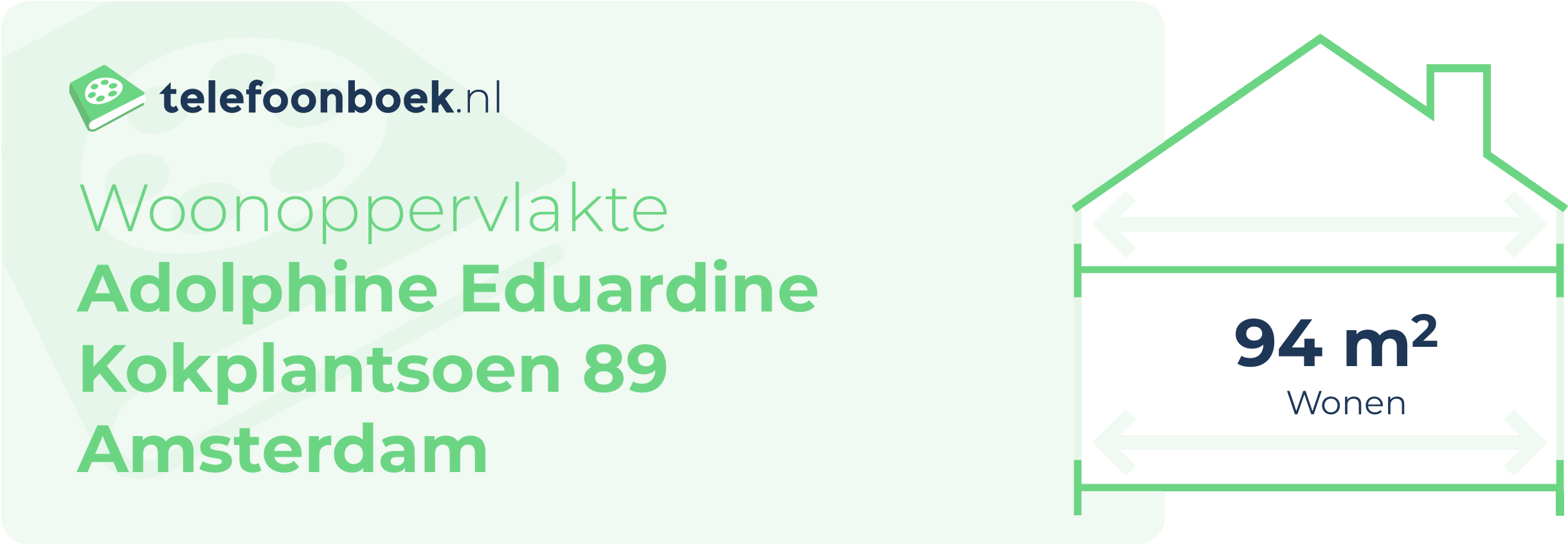 Woonoppervlakte Adolphine Eduardine Kokplantsoen 89 Amsterdam