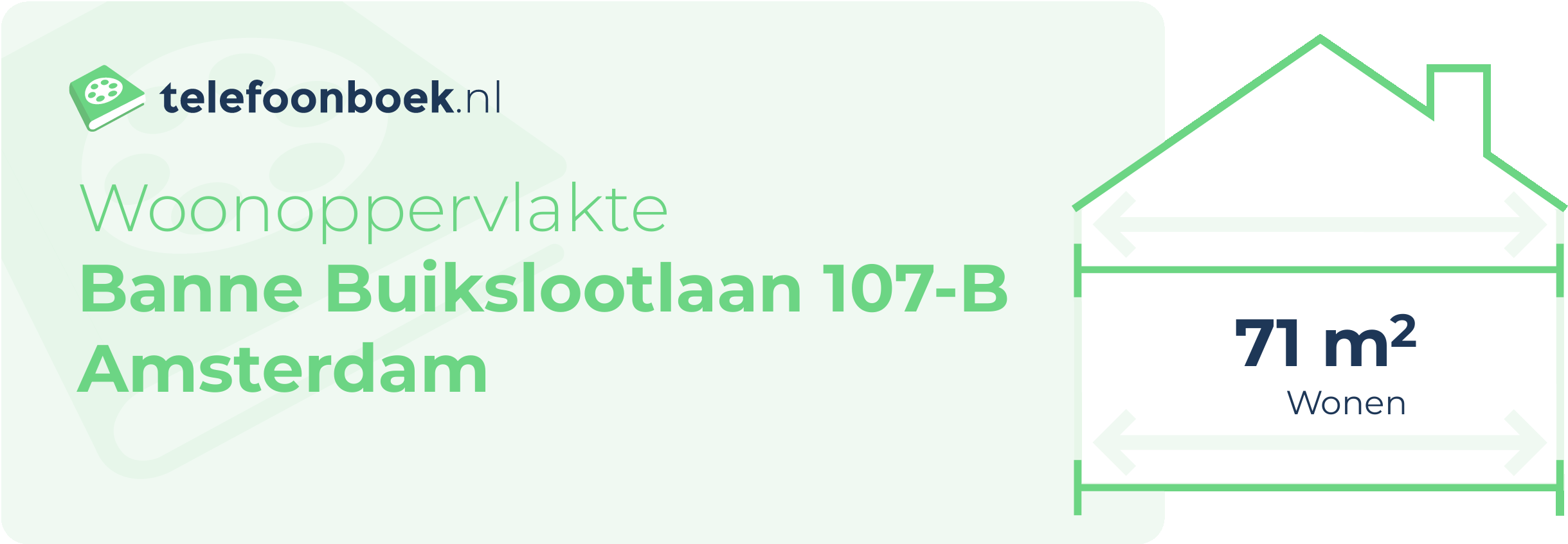 Woonoppervlakte Banne Buikslootlaan 107-B Amsterdam